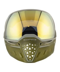 Alternative view of Empire EVS Thermal Paintball Mask- Clear / Olive Ice - Gold Mirror Lens