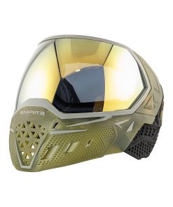 Empire EVS Thermal Paintball Mask- Clear / Olive Ice - Gold Mirror Lens