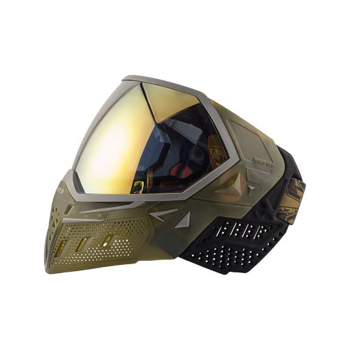 Empire EVS Thermal Paintball Mask- Clear / Olive Ice - Gold Mirror Lens - Image 3