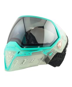 Empire EVS Thermal Paintball Mask- Crystal Clear/Teal with Silver Mirror Fade Lens