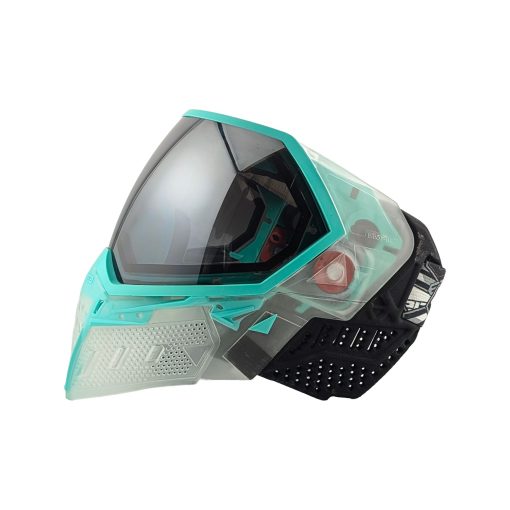 Empire EVS Thermal Paintball Mask- Crystal Clear/Teal with Silver Mirror Fade Lens - Image 3