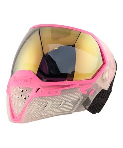 Empire EVS Thermal Paintball Mask- Crystal Clear/Pink with Gold Mirror Lens