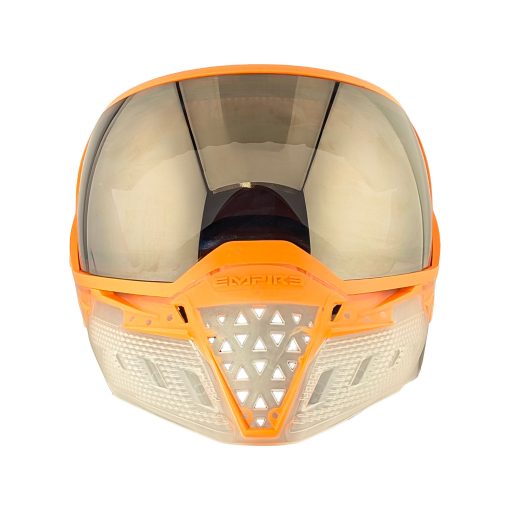 Empire EVS Thermal Paintball Mask- Crystal Clear/Orange with Black Chrome Lens - Image 2