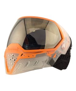 Empire EVS Thermal Paintball Mask- Crystal Clear/Orange with Black Chrome Lens