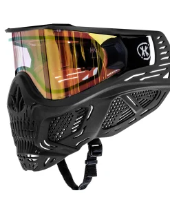 HK Army HSTL Skull Goggle- Raider- Black W/Gold Lens