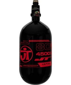 JT Ultra Light 80ci Tank w/ FLO Pro Reg - Black with Red Logo