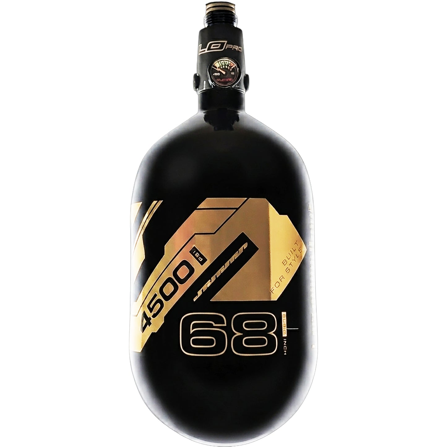 JT Flo Pro Ultra Light Tank 68ci - Black with Gold Mirror Logo - Image 2