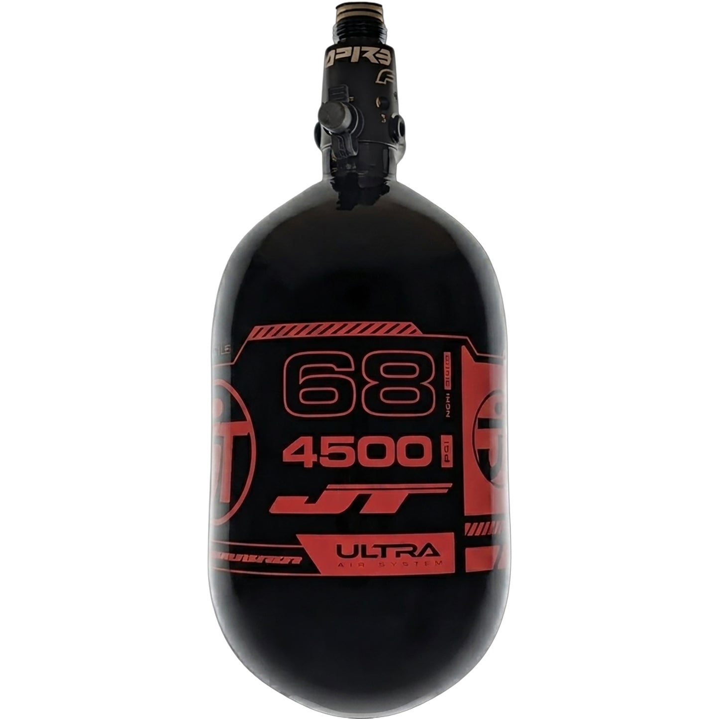 JT Flo Pro Ultra Light Tank 68ci - Black Tank with Red Logo