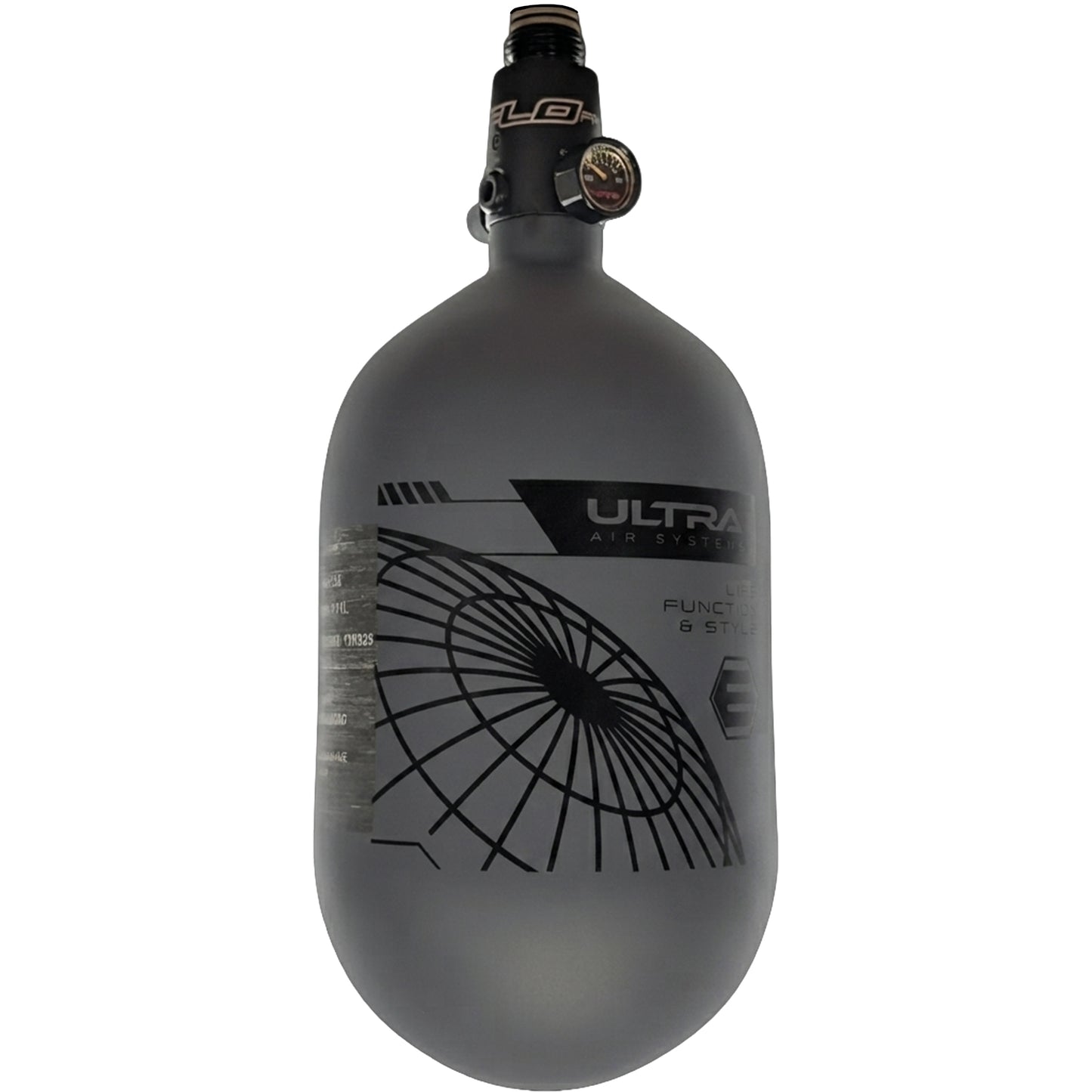 Empire FLO Pro Ultra Light Tank 68ci - Gray Tank with Black Logo - Image 2