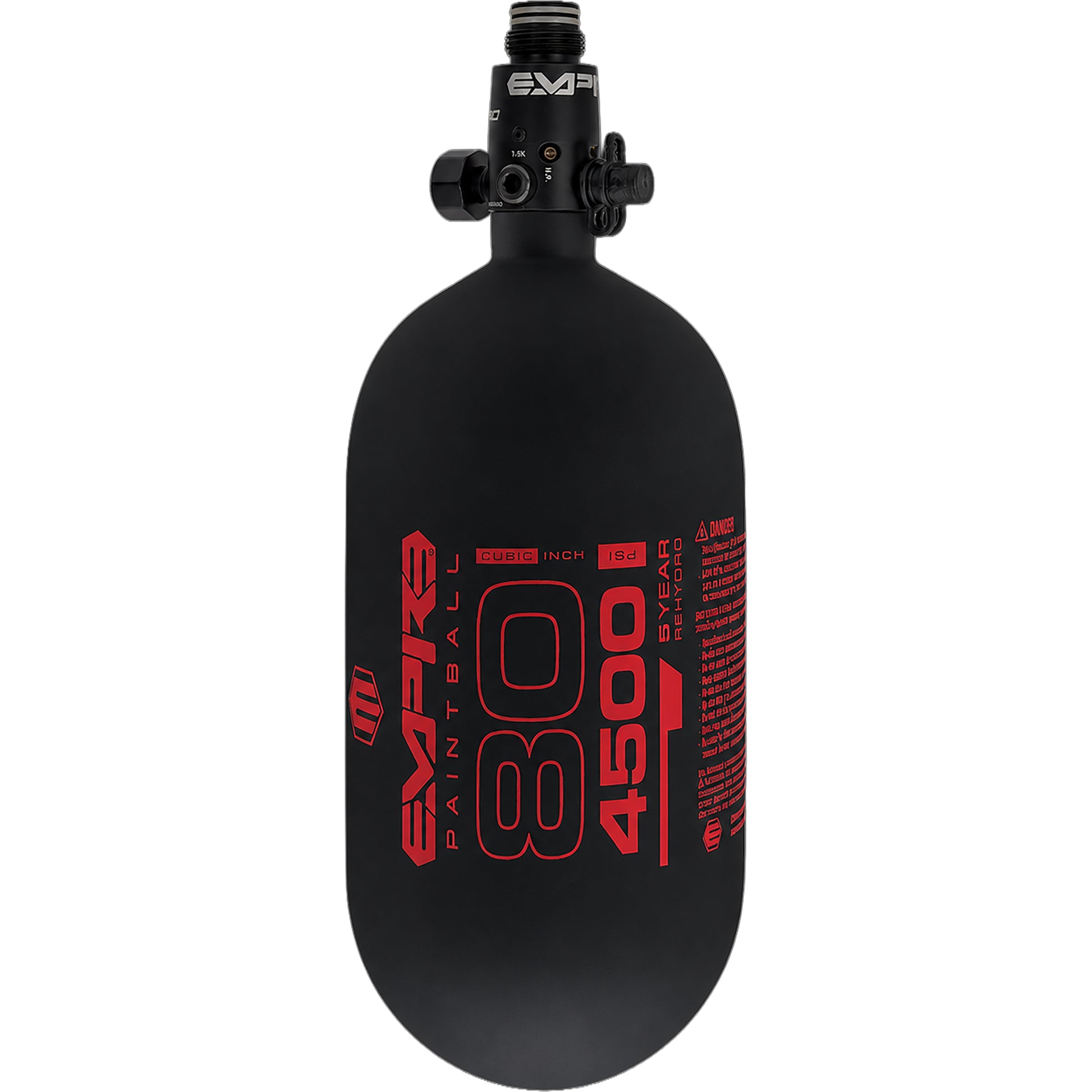 Empire FLO Pro Ultra Light Tank 80ci - Black Tank with Red Logo