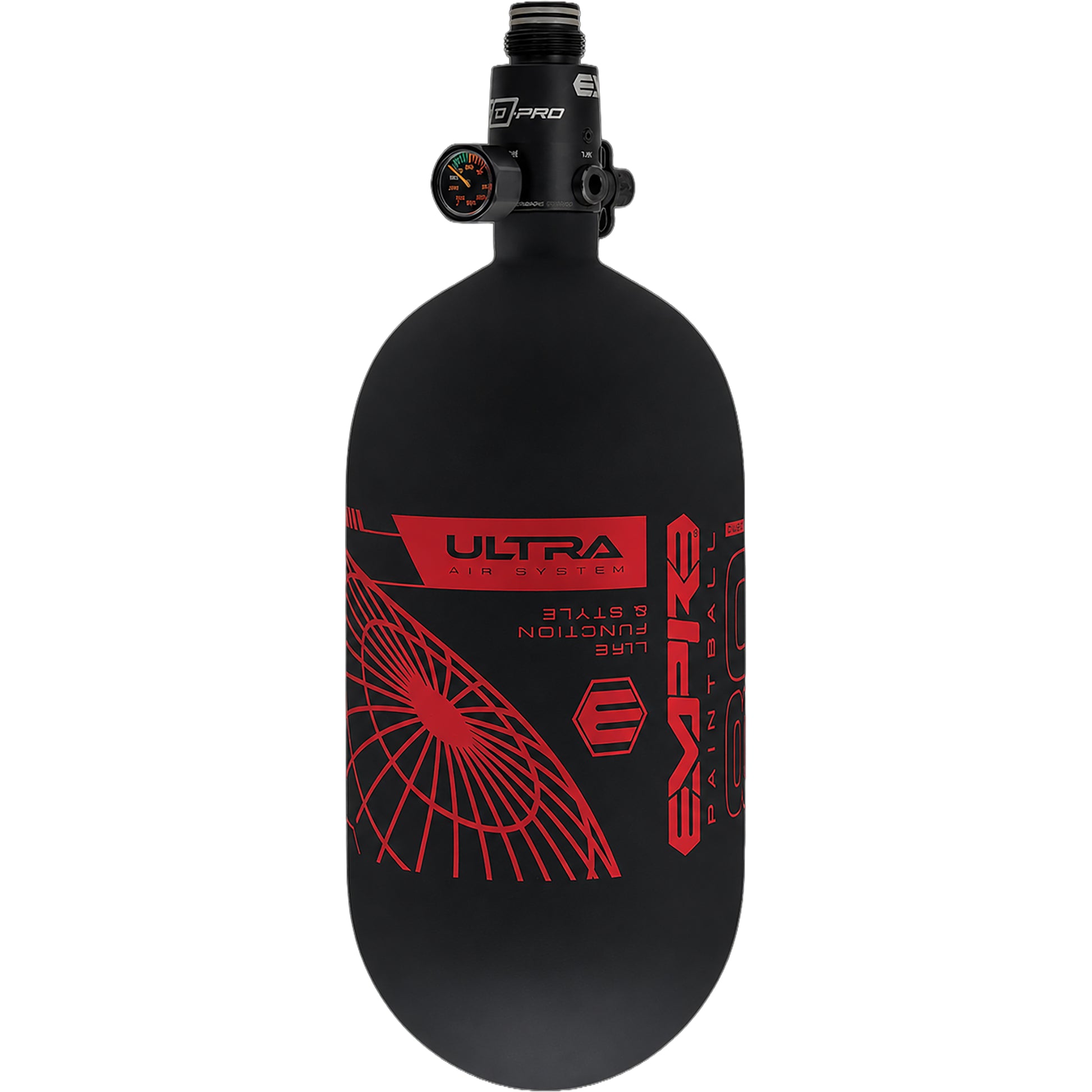 Empire FLO Pro Ultra Light Tank 80ci - Black Tank with Red Logo - Image 2