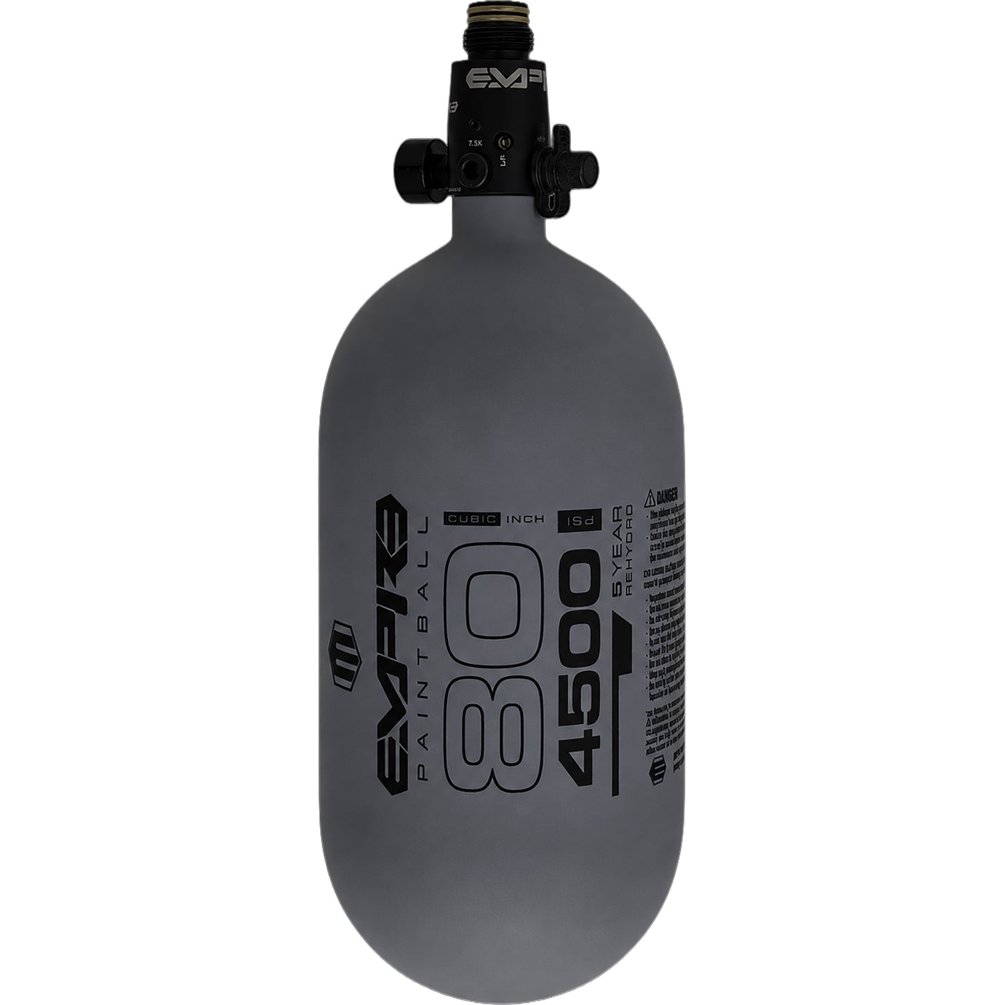 Empire FLO Pro Ultra Light Tank 80ci - Gray Tank with Black Logo