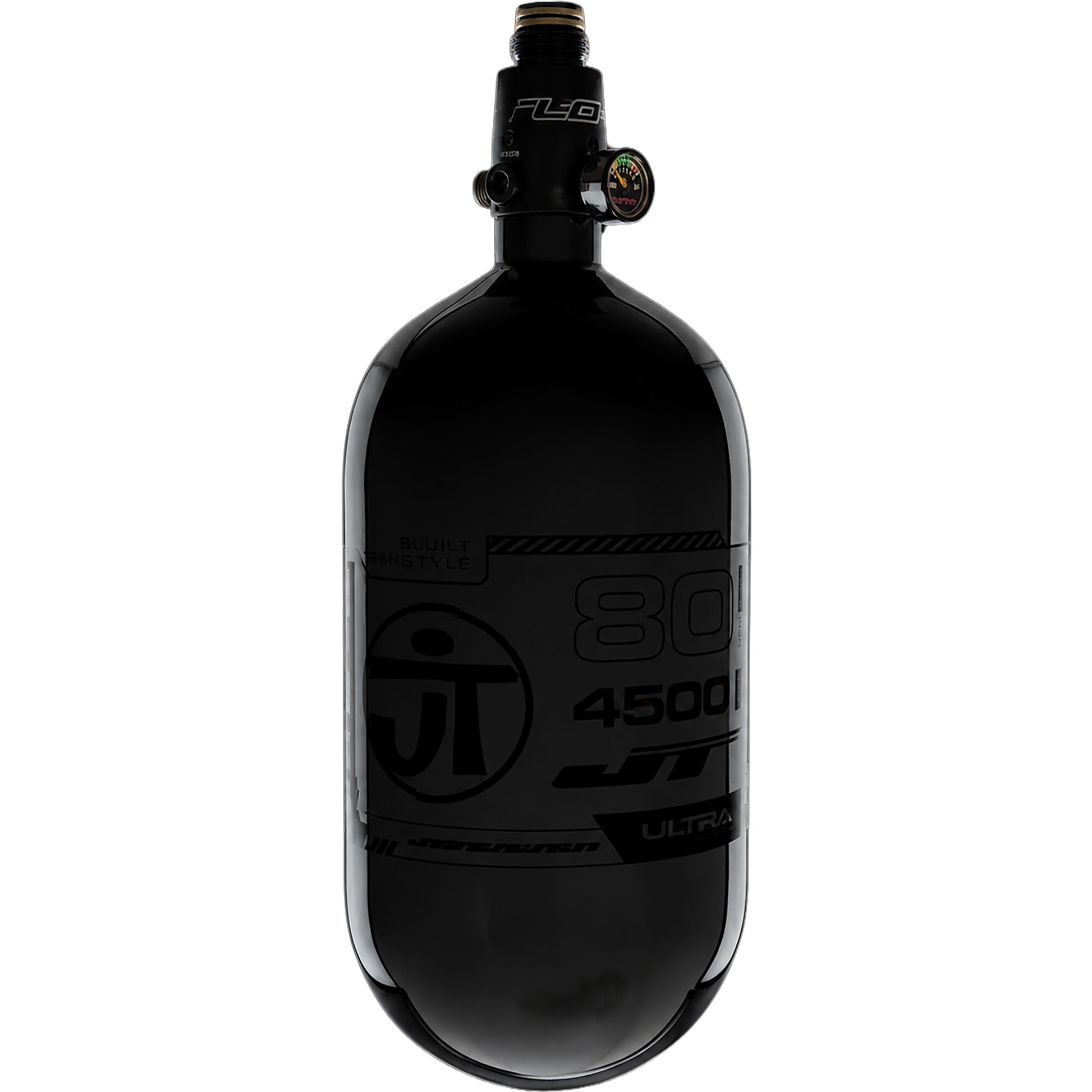 JT Flo Pro Ultra Light Tank 80ci - Gray Tank with Black Logo - Image 2